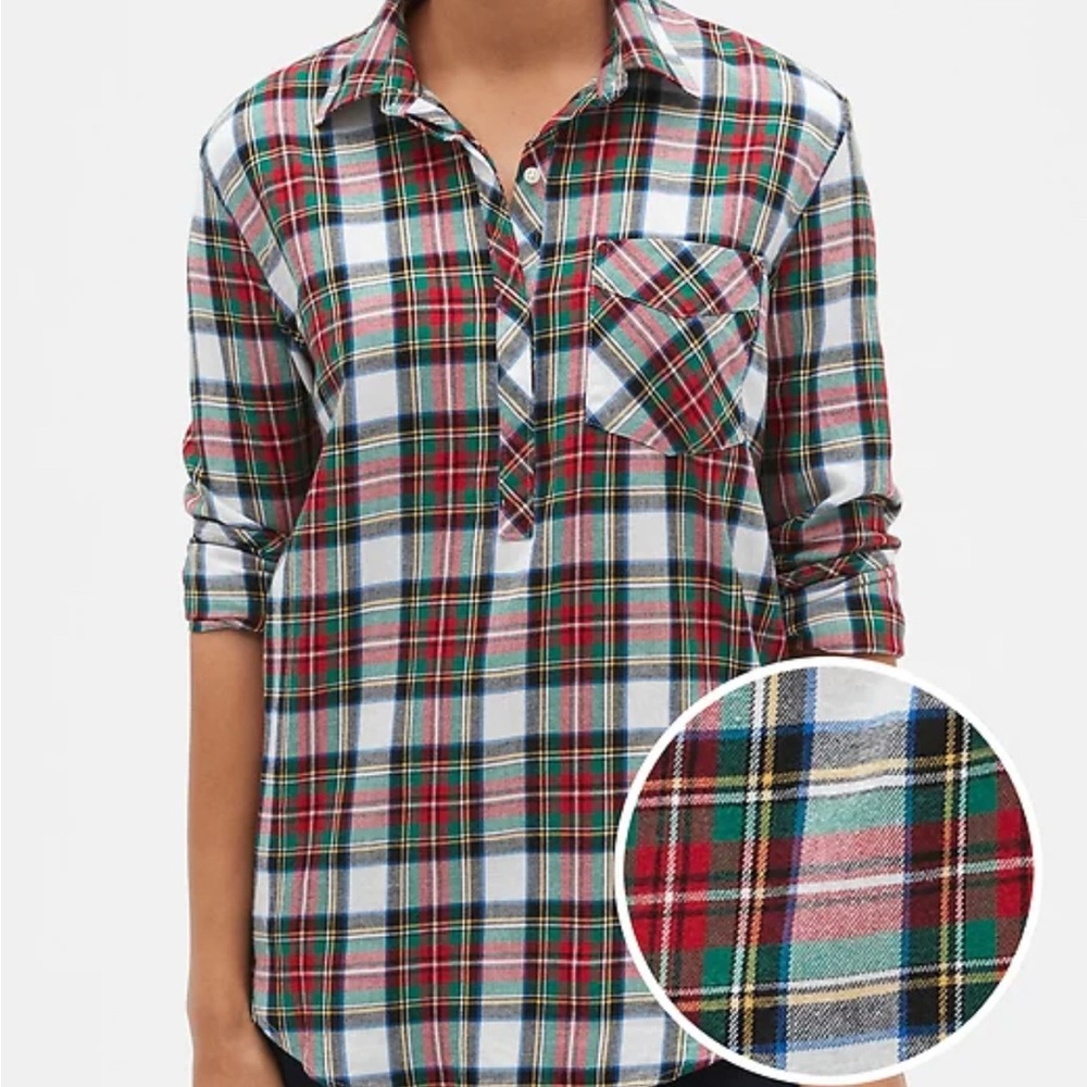 5/$25 Gap Plaid Button-Up Shirt GUC